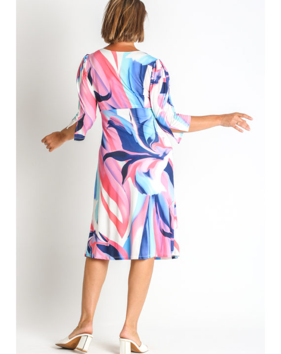 VESTIDO PUNTO ESTAMPADO CORTE CINTURA - Imagen 2