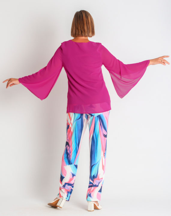 BLUSA GASA MANGAS 3/4 ABIERTAS - Imagen 2