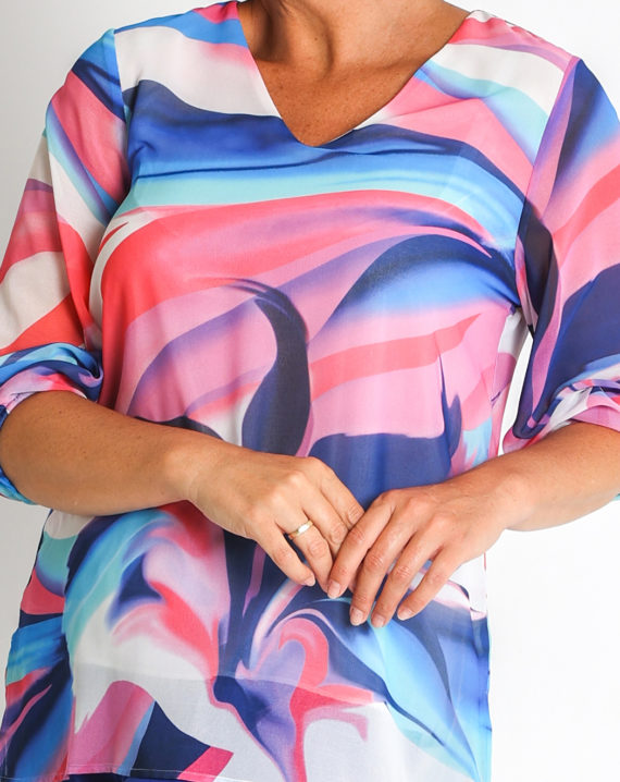 BLUSA GASA ESTAMPADA MANGA 3/4 - Imagen 4