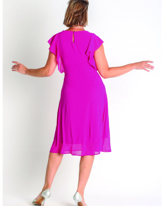 VESTIDO GASA MANGAS CON VOLANTES - Imagen 2