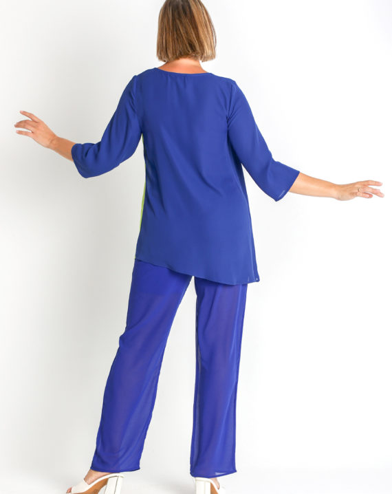 BLUSA GASA DOBLE BAJO ASIMETRICO - Imagen 2