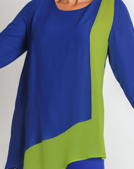 BLUSA GASA DOBLE BAJO ASIMETRICO - Imagen 4