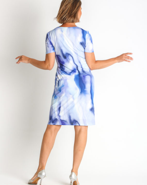 VESTIDO PUNTO ESTAMPADO CRUZADO - Imagen 2