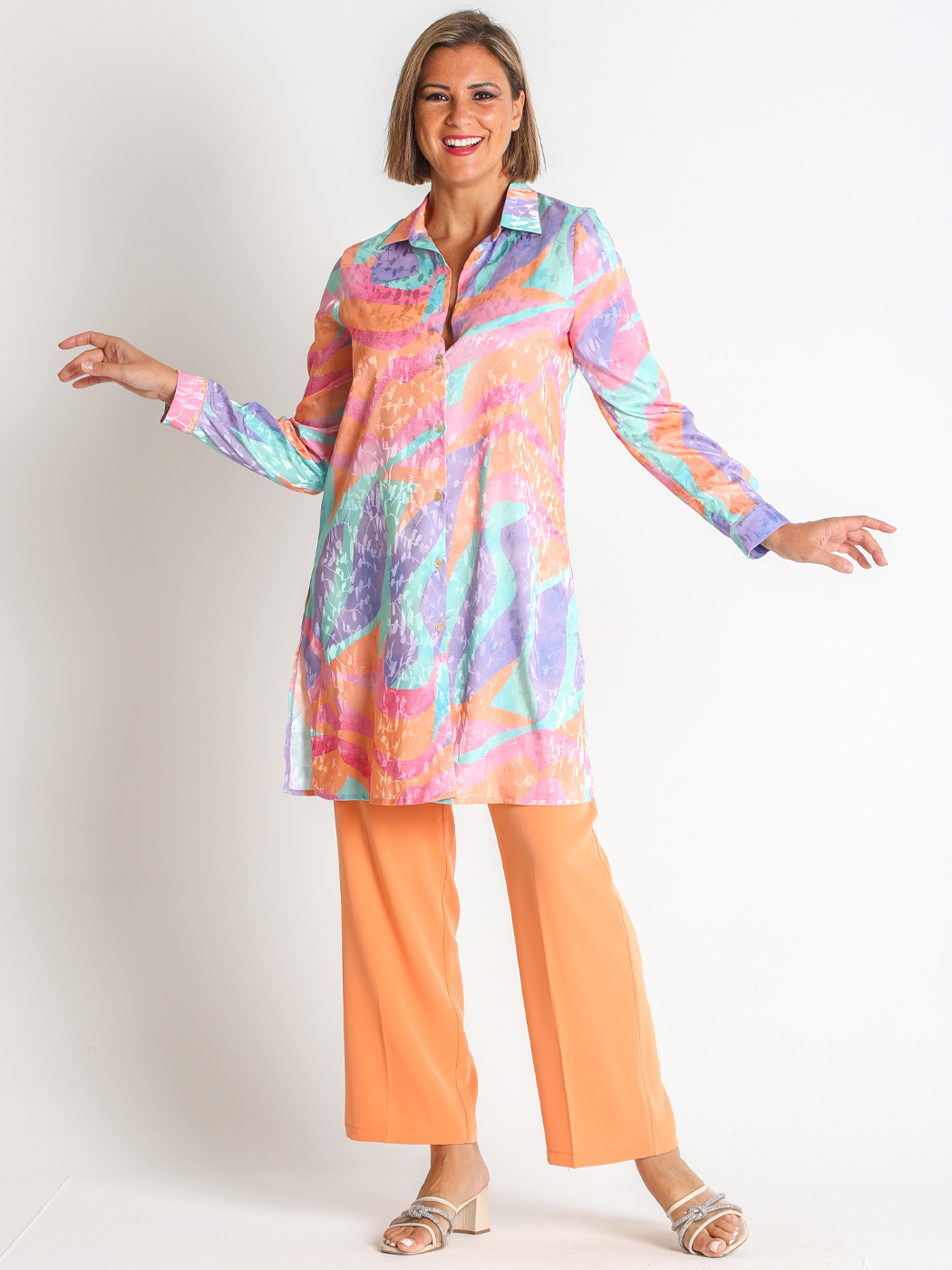 Camisa con botones - Mujer