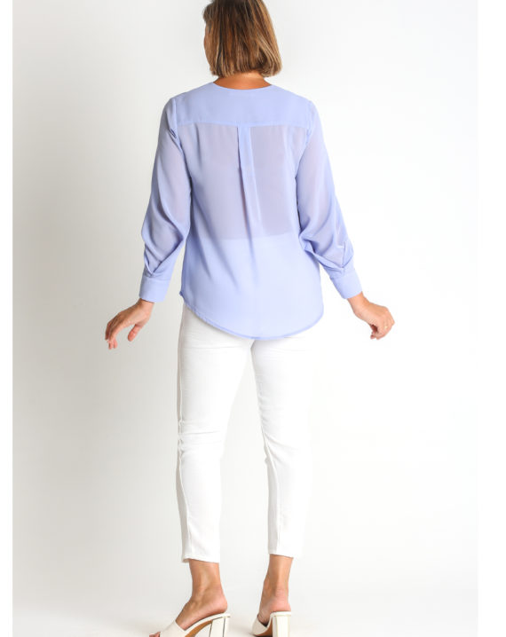 BLUSA GASA DELANTERO PLIEGUE - Imagen 2