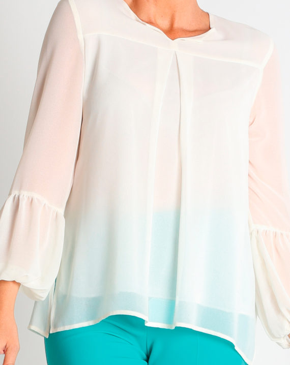 BLUSA GASA MANGA ABULLONADA - Imagen 4