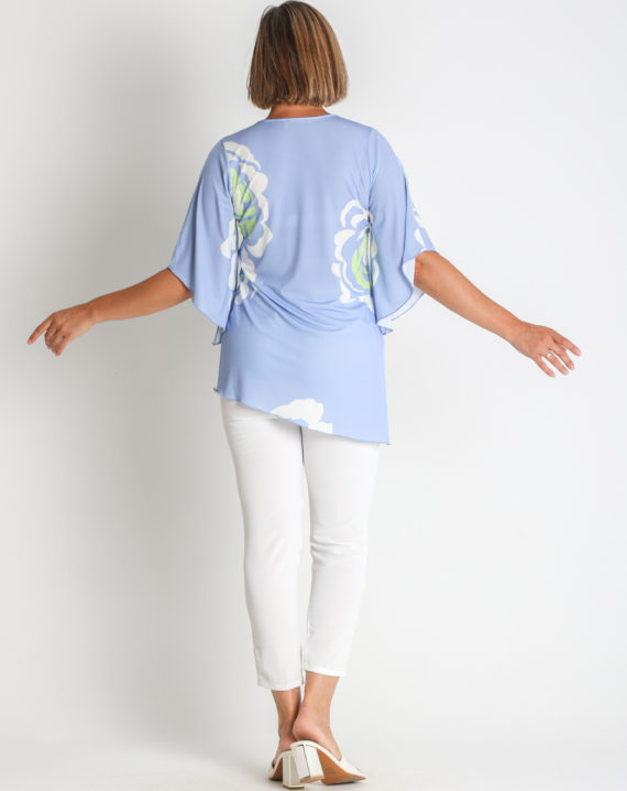 BLUSA PUNTO ESTAMPADO BAJO ASIMETRICO - Imagen 2