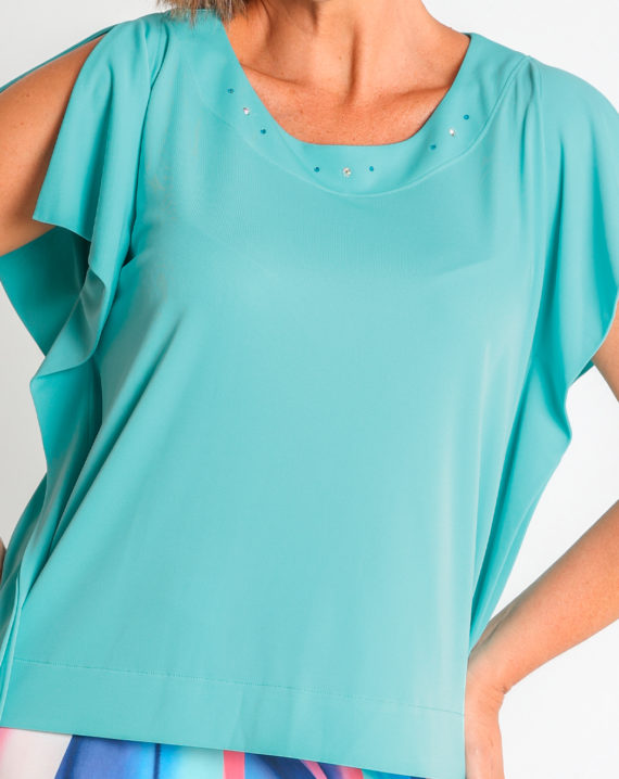 CAMISETA-PAÑOLETA PUNTO CON PEDRERIA - Imagen 4