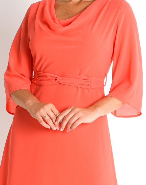 VESTIDO GASA CON CINTURON - Imagen 4