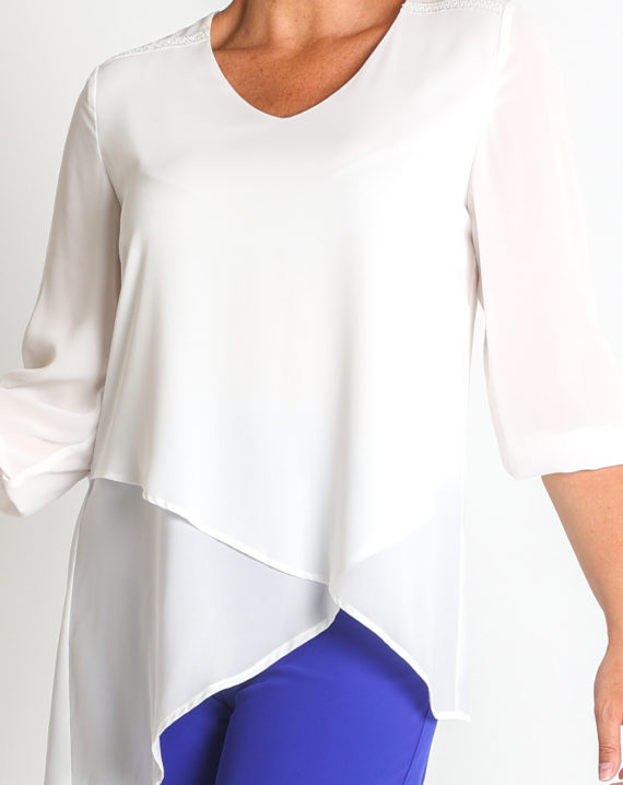 BLUSA GASA DOBLE FORNITURA HOMBROS - Imagen 4